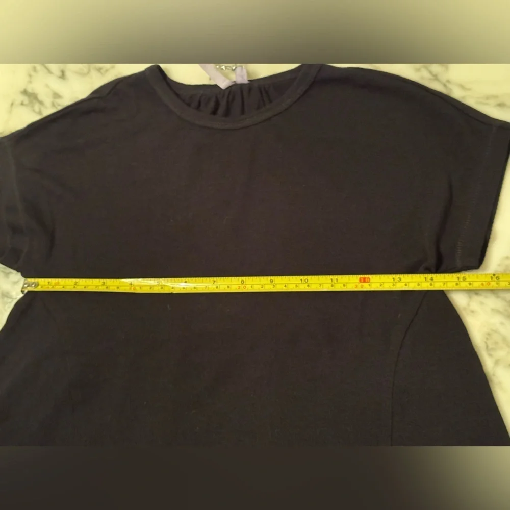 NWT Good Luck Girl Black Peplum Tee | Size Small | Soft & Stylish Everyday Top